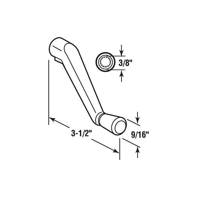 Prime-Line 3/8 In. Spline Gray Awning Operator Crank Handle - photo 2 Prime-Line 3/8 In. Spline Gray Awning Operator Crank Handle - photo 2