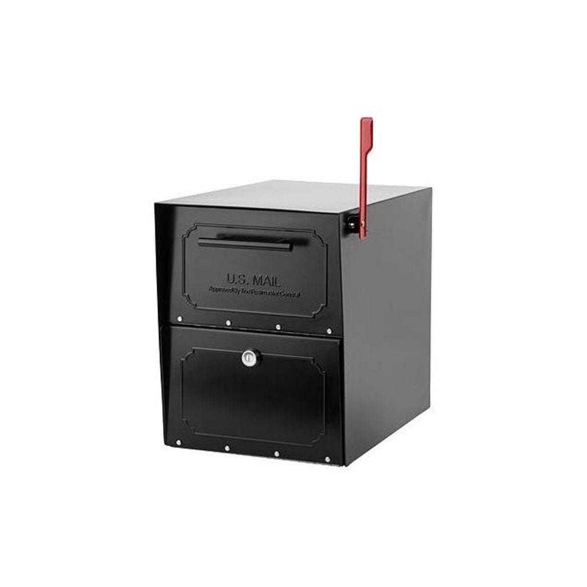 Architectural Mailboxes Oasis Tribolt Black Locking Parcel Mailbox