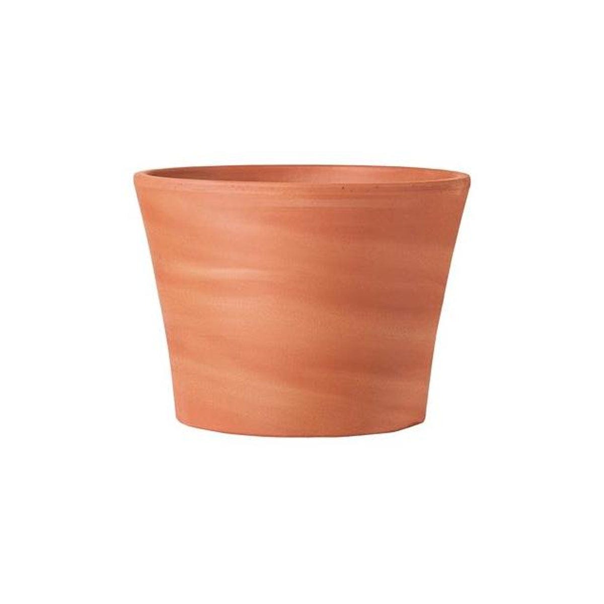 Deroma 6 In. White Terra Cotta Clay Cono Duo Planter