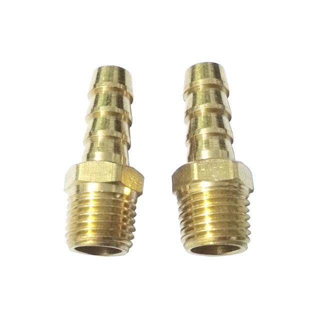 3/8 In. Barb x 3/8 In. MNPT Compressor Hose End, 2-Pack 3/8 In. Barb x 3/8 In. MNPT Compressor Hose End, 2-Pack