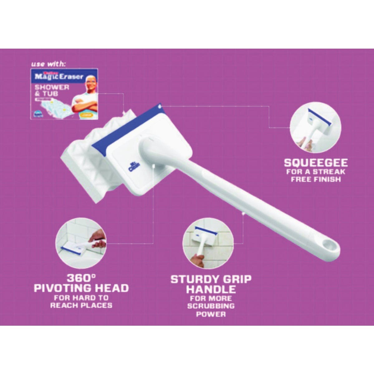 Mr. Clean Magic Eraser Shower & Tub Scrubber, Lemon Scent - photo 3 Mr. Clean Magic Eraser Shower & Tub Scrubber, Lemon Scent - photo 3