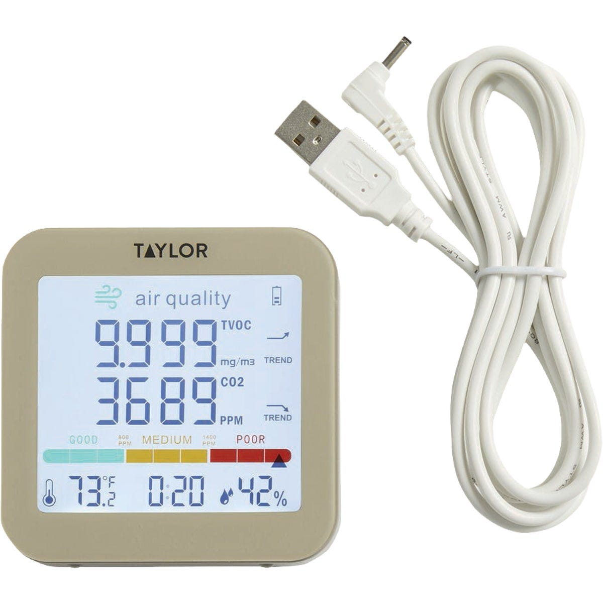 Taylor Digital Air Quality Meter with USB Charging - photo 2 Taylor Digital Air Quality Meter with USB Charging - photo 2