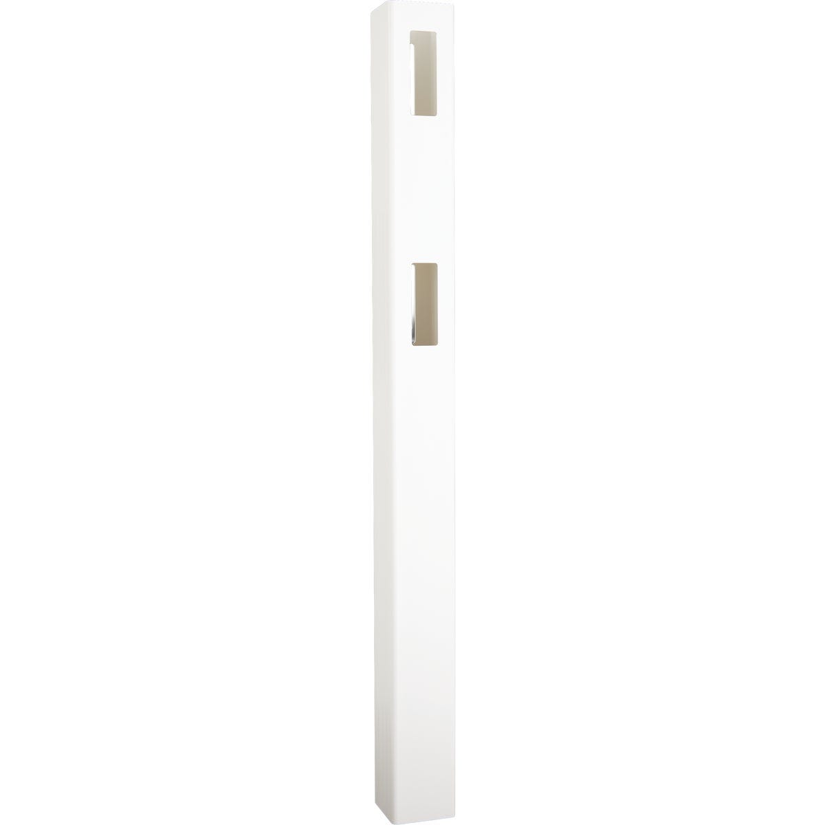 5 In. x 5 In. x 60 In. White Vinyl 2-Rail Fence Line Post - photo 2
