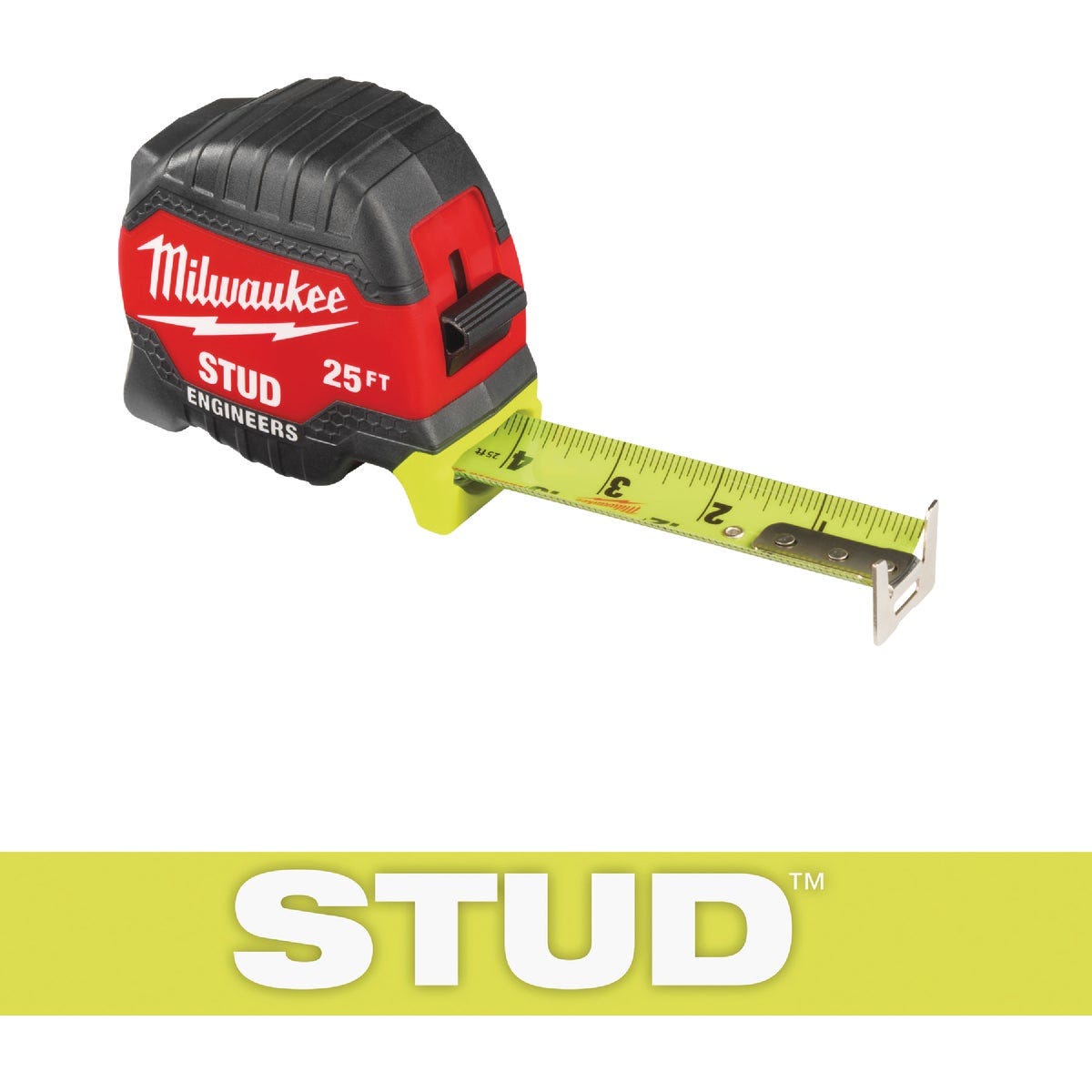 Milwaukee 25 Ft. STUD Tape Measure with Engineer's Scale Milwaukee 25 Ft. STUD Tape Measure with Engineer's Scale