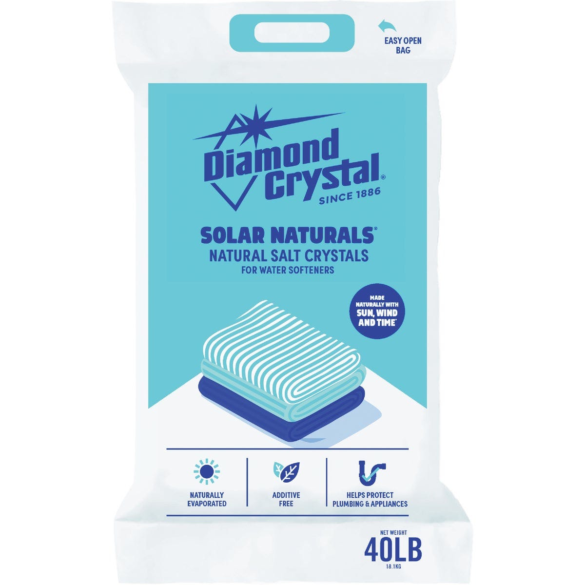 Diamond Crystal Solar Naturals 40 Lb. Water Softener Salt Crystals Diamond Crystal Solar Naturals 40 Lb. Water Softener Salt Crystals