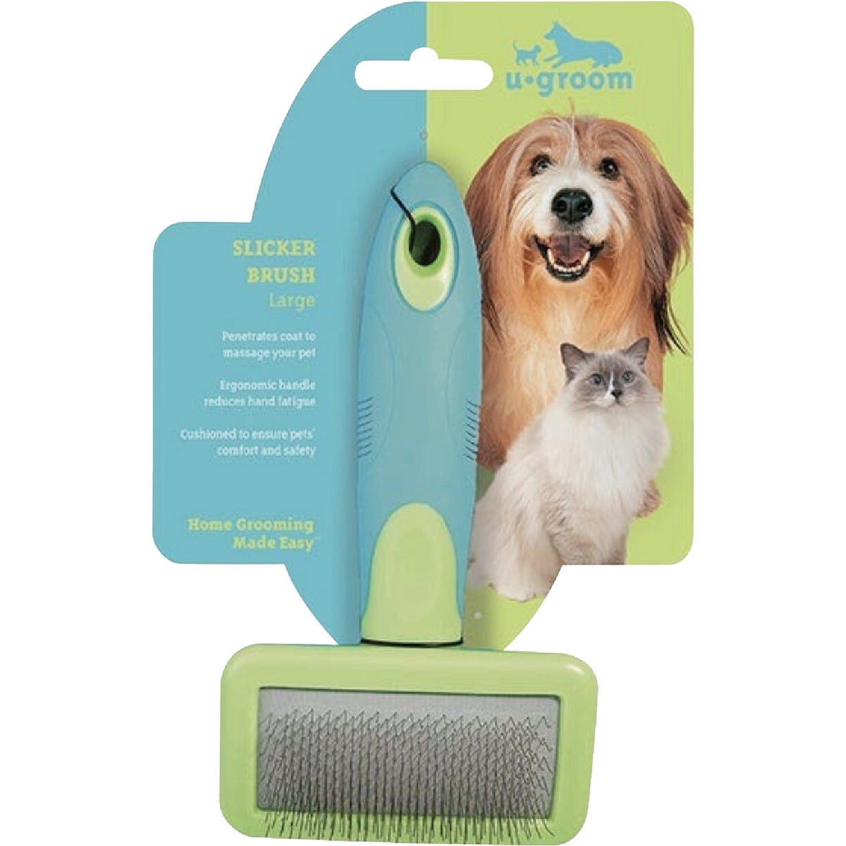 U-groom Large Slicker Pet Brush, 6-3/4 In. x 4-3/4 In. - photo 2 U-groom Large Slicker Pet Brush, 6-3/4 In. x 4-3/4 In. - photo 2
