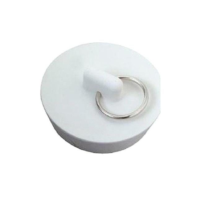 Master Plumber 1-5/8 to 1.75 In. Drains White Rubber Sink Stopper with Metal Ring Master Plumber 1-5/8 to 1.75 In. Drains White Rubber Sink Stopper with Metal Ring