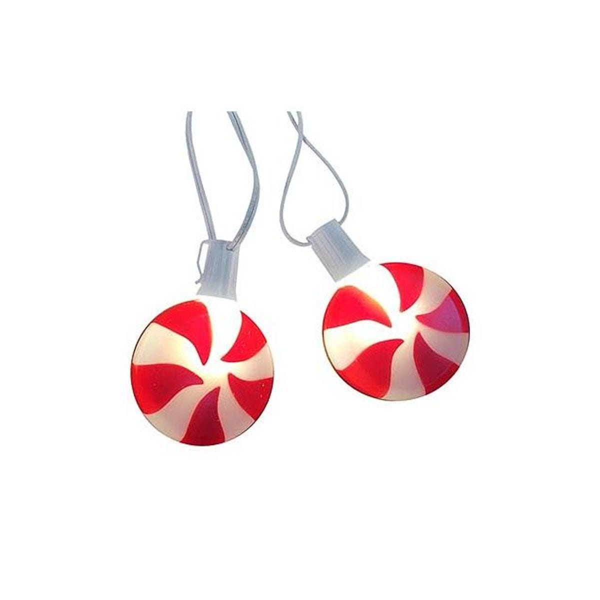 Holiday Wonderland 25-Bulb C9 String Set With Plastic Peppermint Reflectors Holiday Wonderland 25-Bulb C9 String Set With Plastic Peppermint Reflectors