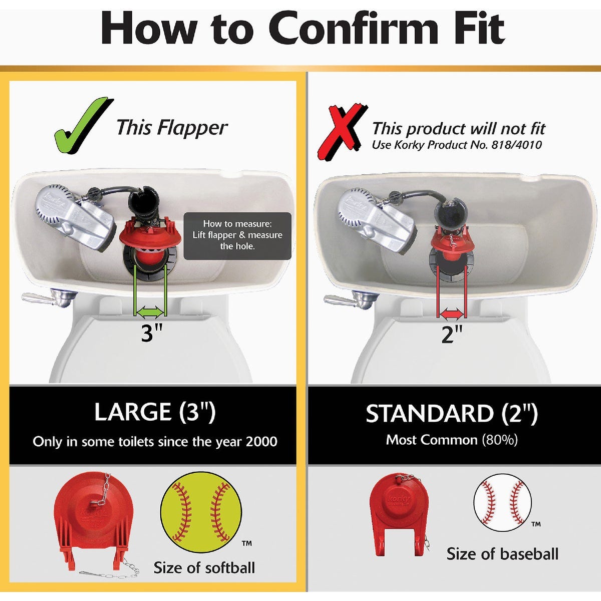 Korky QuietFILL Platinum Fill Valve and 3 In. Flapper Kit - photo 4 Korky QuietFILL Platinum Fill Valve and 3 In. Flapper Kit - photo 4