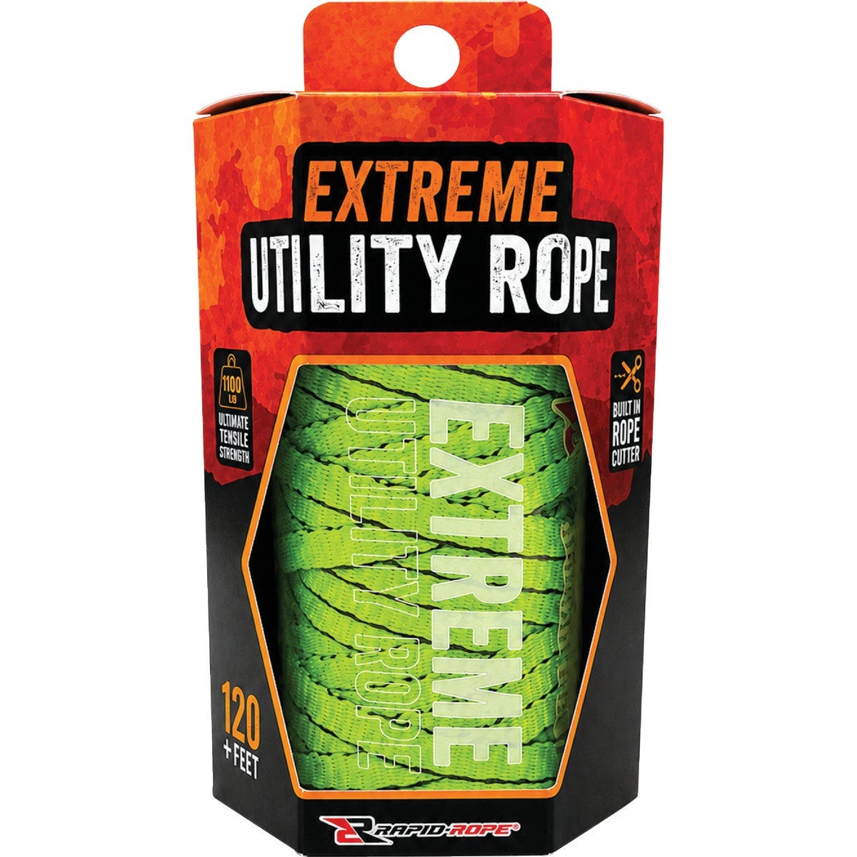 2 Utility Rope Rapid Rope 120 Ft. 1100 Lb. Tensile Strength Neon Green Utility Rope ...