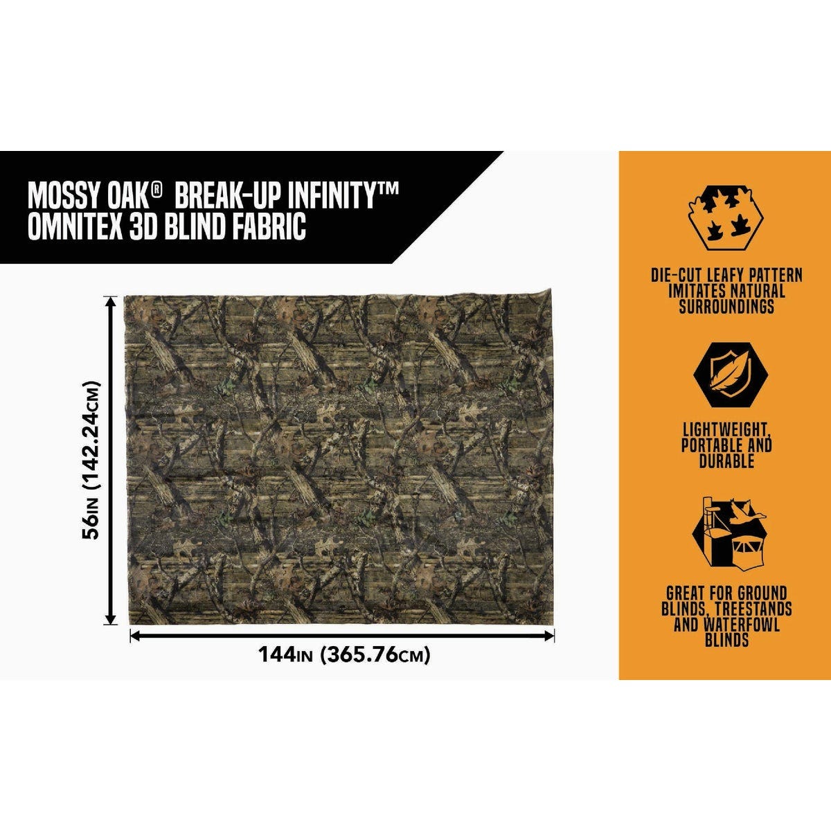 Allen Vanish 12 Ft. x 56 In. 3D Leafy Omnitex Mossy Oak Break-Up Infinity Blind - photo 3 Allen Vanish 12 Ft. x 56 In. 3D Leafy Omnitex Mossy Oak Break-Up Infinity Blind - photo 3