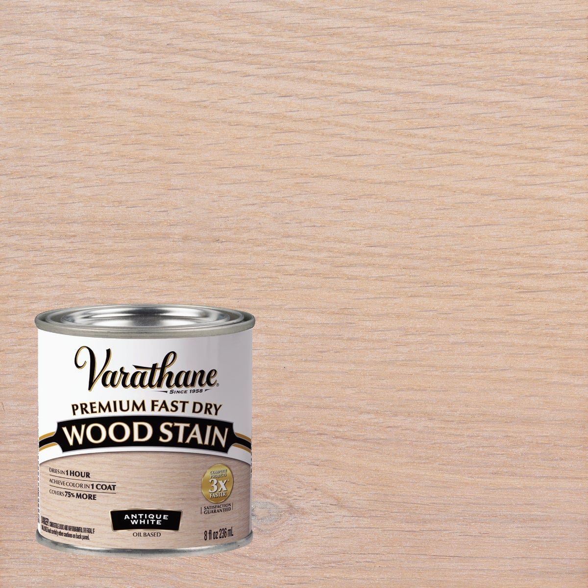 Varathane Antique White Premium Fast Dry Interior Wood Stain, 1/2 Pt. Varathane Antique White Premium Fast Dry Interior Wood Stain, 1/2 Pt.
