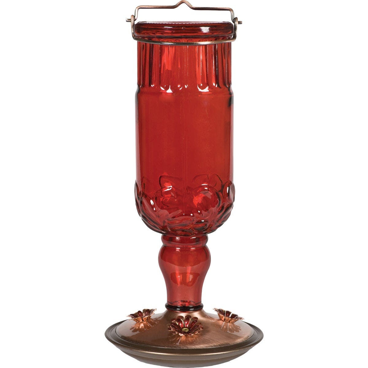 Perky-Pet 24 Oz. Red Antique Bottle Hummingbird Feeder Perky-Pet 24 Oz. Red Antique Bottle Hummingbird Feeder