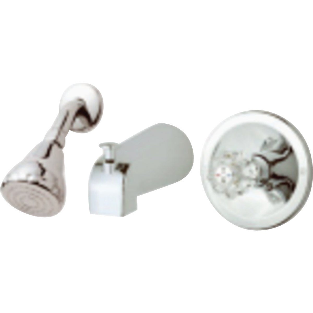Homepointe Tub & Shower Faucet + Showerhead, Acrylic Handle, Chrome - photo 2 Homepointe Tub & Shower Faucet + Showerhead, Acrylic Handle, Chrome - photo 2