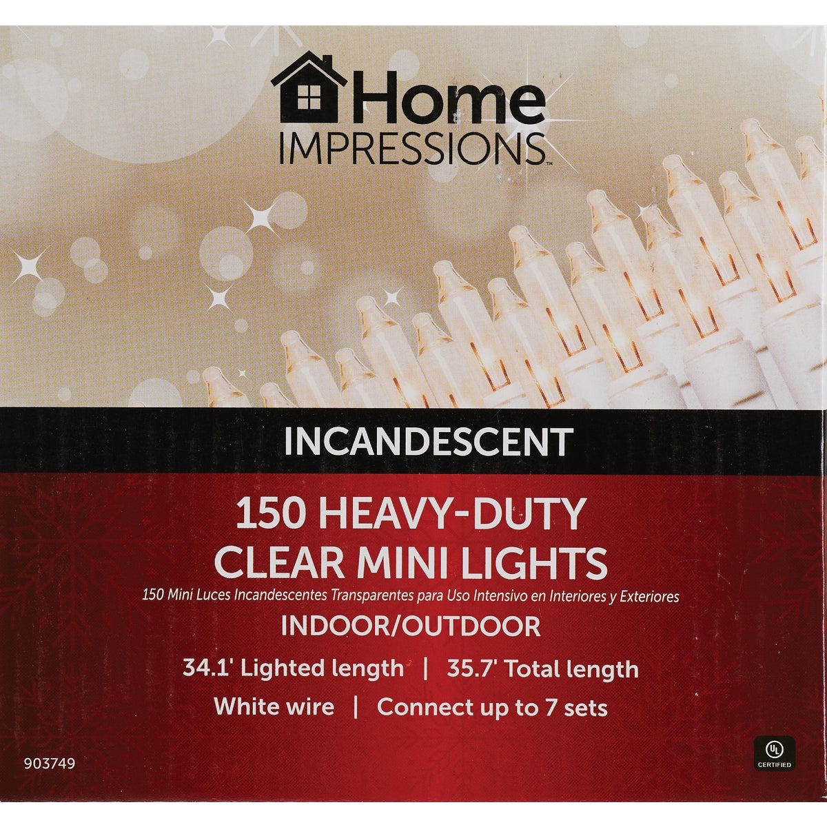 Home Impressions Clear 150-Bulb Heavy-Duty Mini Incandescent Light Set with White Wire - photo 2