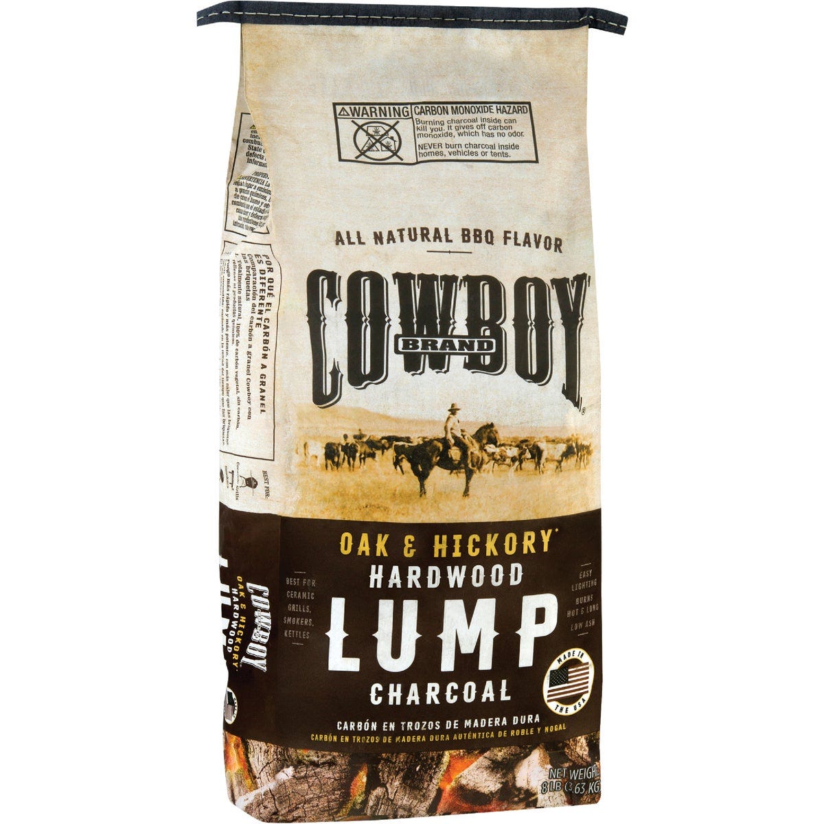 Cowboy 8 Lb. Natural Lump Charcoal Cowboy 8 Lb. Natural Lump Charcoal