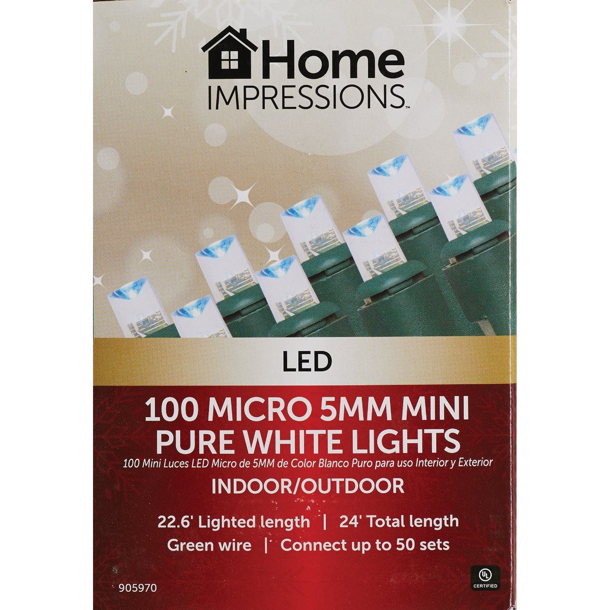 Home Impressions Pure White 100-Bulb Micro 5MM Mini LED Light Set - photo 2
