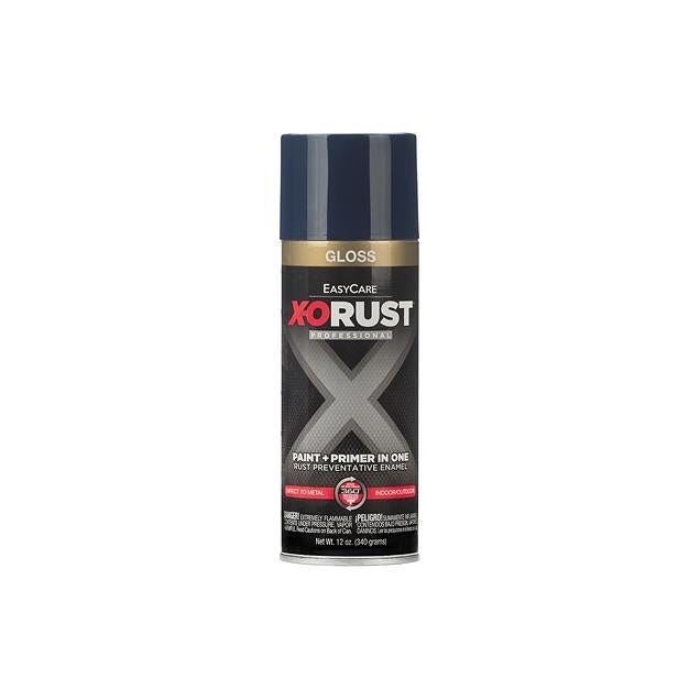 EasyCare X-O Rust 12 oz. Anti-Rust Enamel Spray Paint & Primer, Blue Gloss
