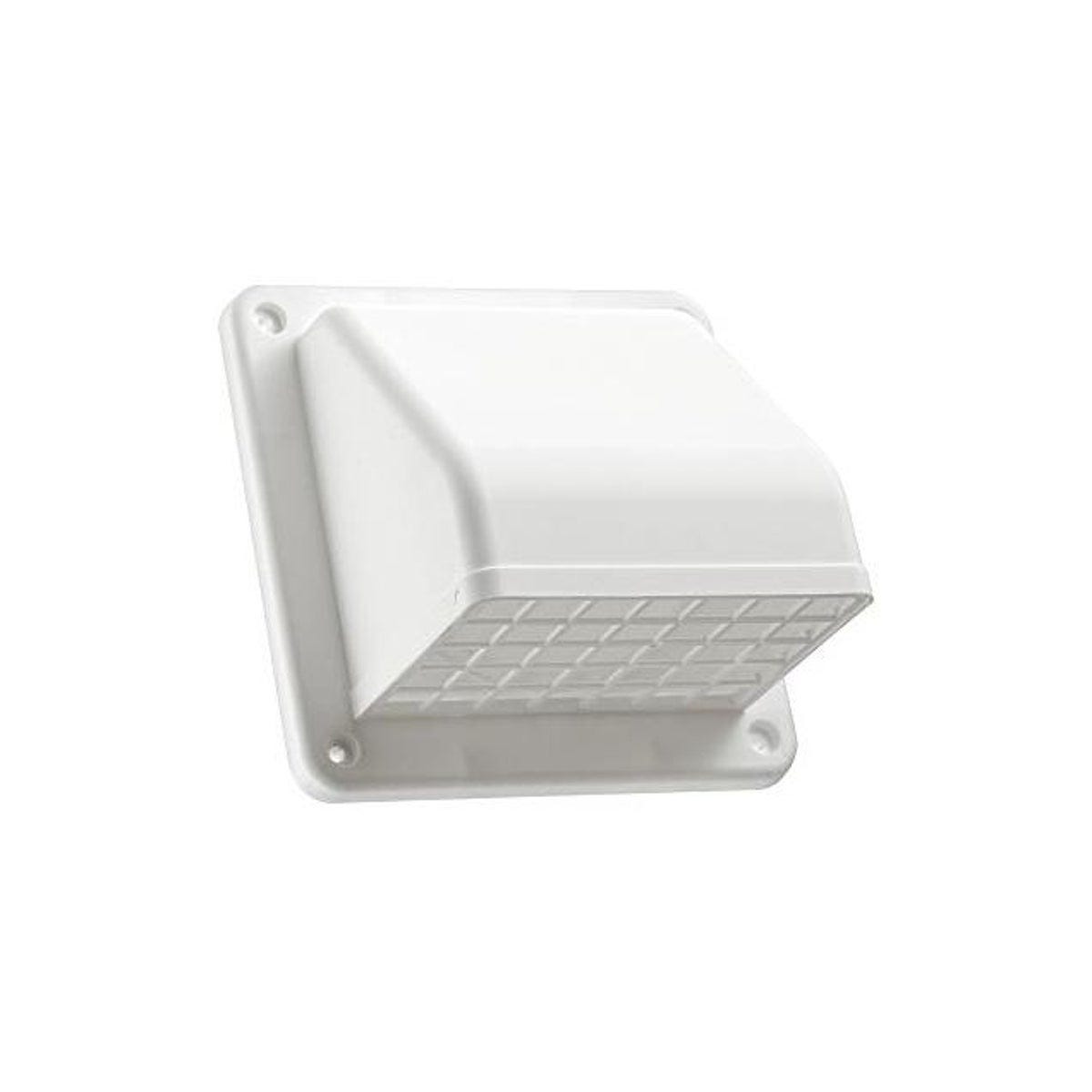 Lambro 4 In. White Plastic Exhaust Wall Hood Vent