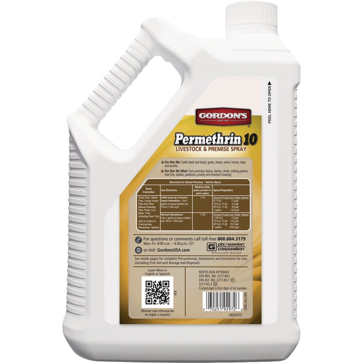 Gordon's Permethrin 10 1 Gal. Concentrate Livestock & Premise Spray - photo 2 Gordon's Permethrin 10 1 Gal. Concentrate Livestock & Premise Spray - photo 2
