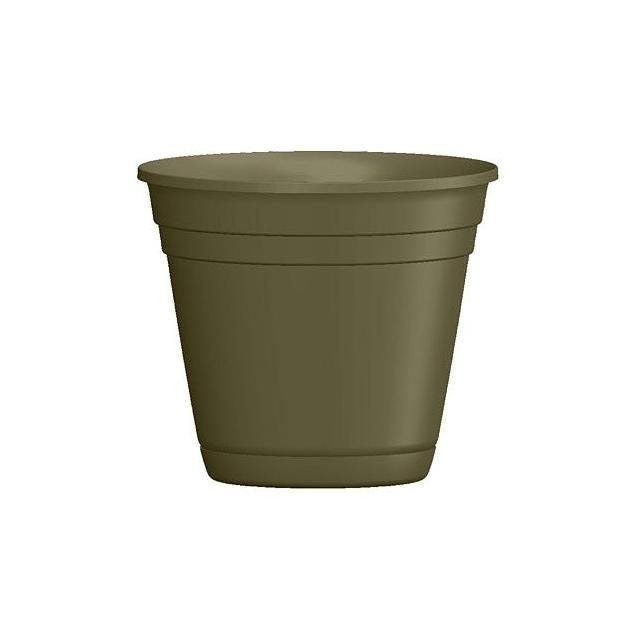 Southern Patio 4 In. Olive Green Resin Riverland Planter with Saucer Southern Patio 4 In. Olive Green Resin Riverland Planter with Saucer
