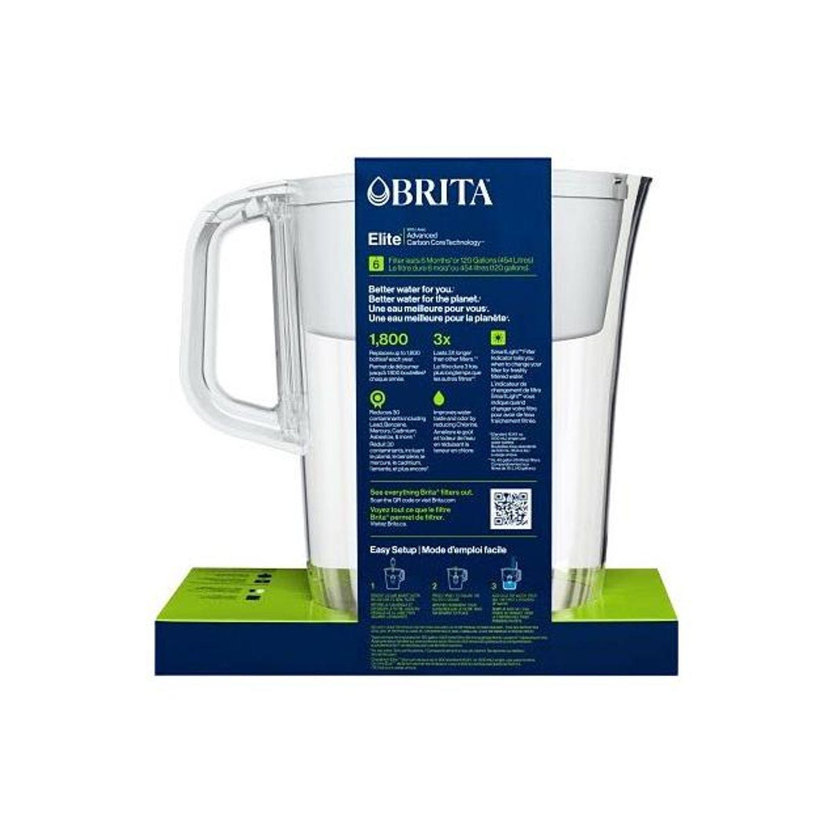 Brita 10-Cup Water Pitcher with Elite Filter, Bright White - photo 4 Brita 10-Cup Water Pitcher with Elite Filter, Bright White - photo 4