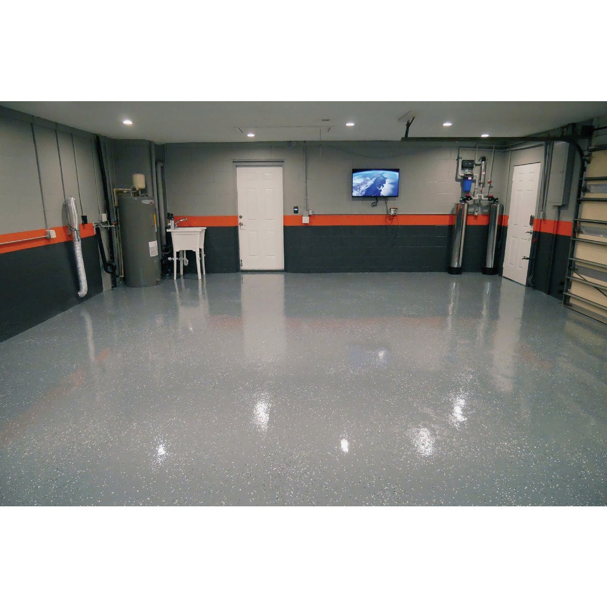 Rust-Oleum RockSolid Polycuramine Garage Floor Coating, Dark Gray, 2.5 Car Kit - photo 4