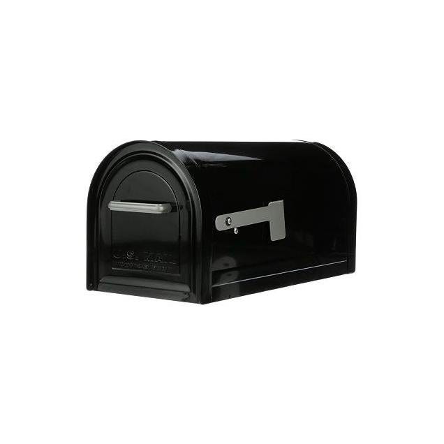 Gibraltar Mailboxes Reliant Black Steel Post-Mount Locking Mailbox Gibraltar Mailboxes Reliant Black Steel Post-Mount Locking Mailbox