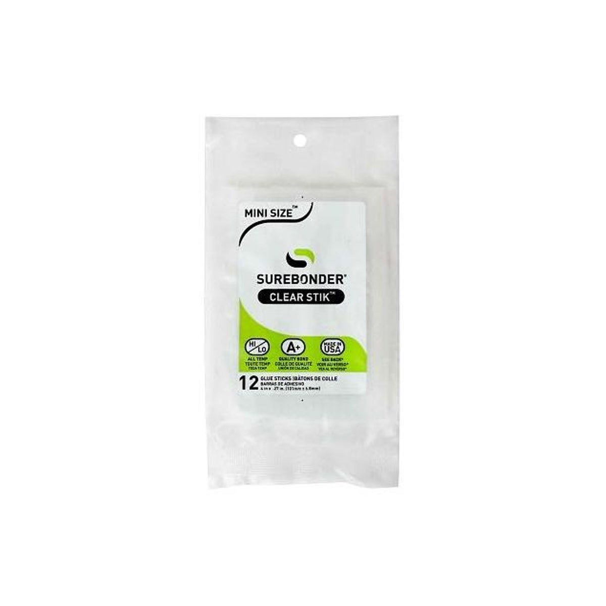 Surebonder 0.28 x 4 In. Clear Mini Glue Sticks (12-Pack)