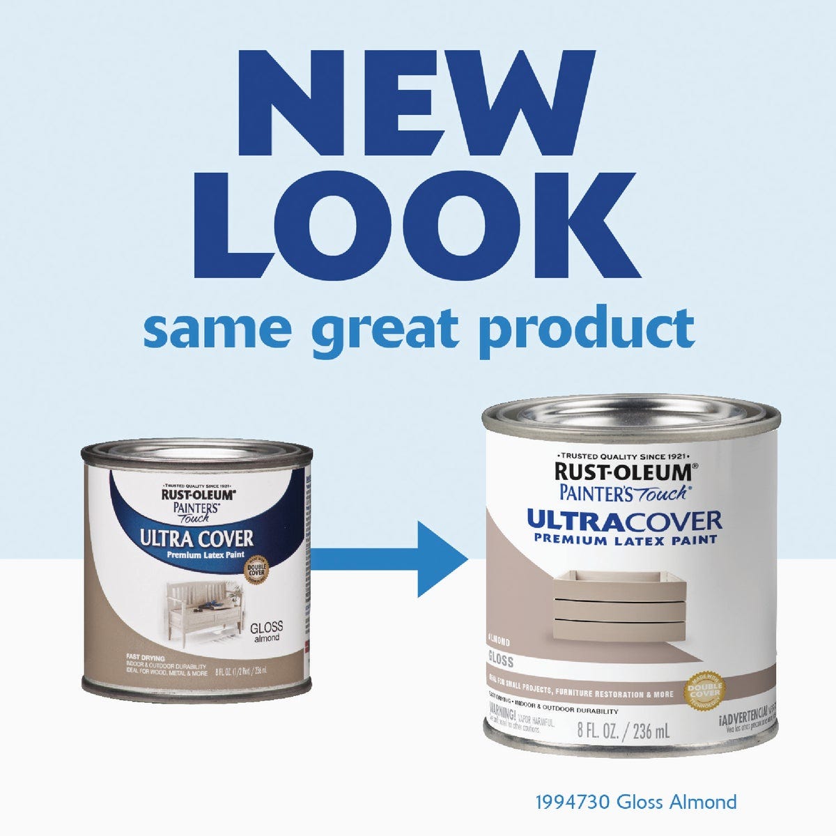 Rust-Oleum Painter's Touch 2X Ultra Cover Premium Latex Paint, Gloss Almond, 1/2 Pt. - photo 3