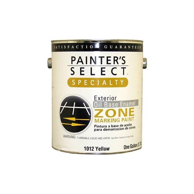 Painter's Select Specialty Flat Yellow Oil-Based Zone Marking Paint, 1 Gal.