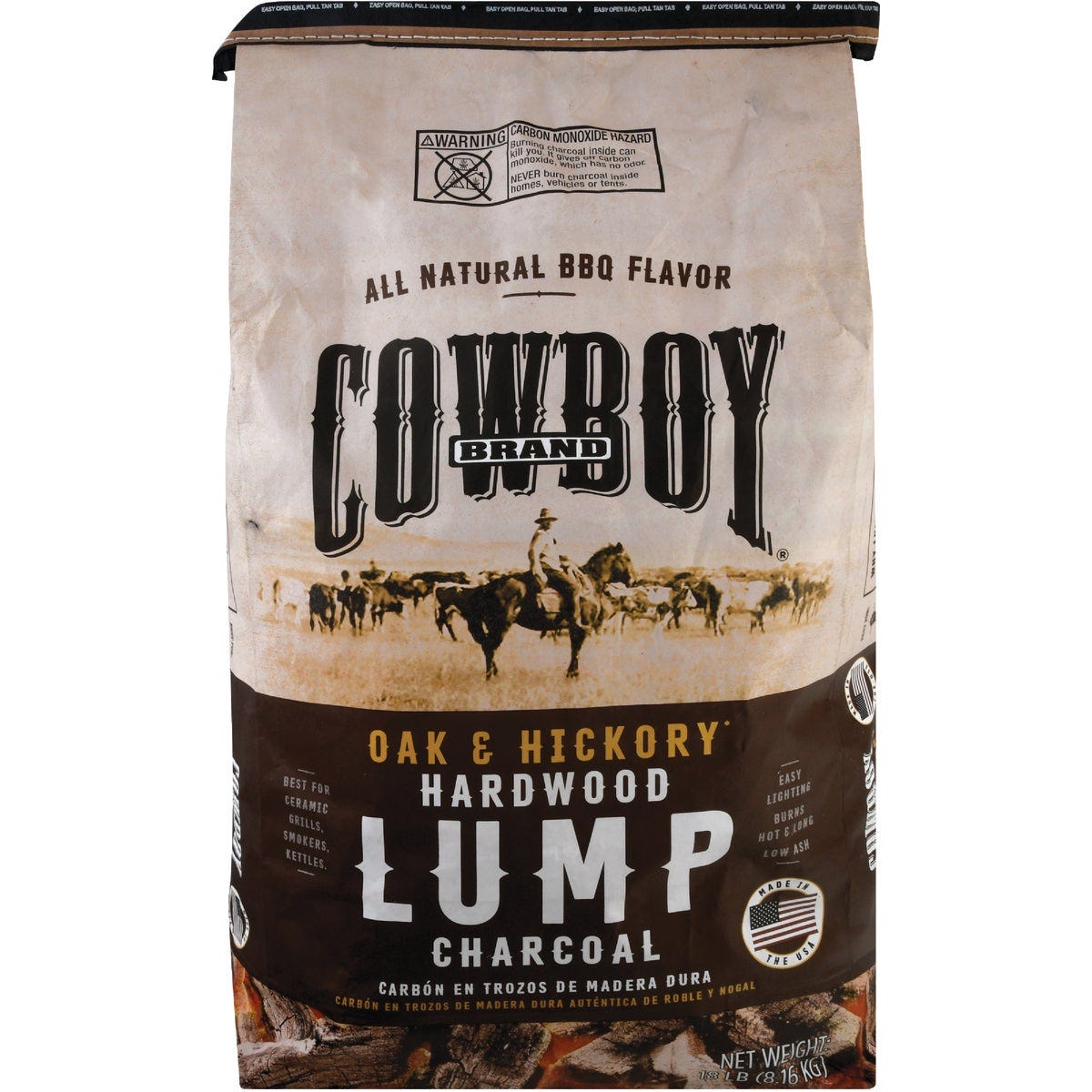 Cowboy 18 Lb. Hardwood Lump Charcoal - photo 2