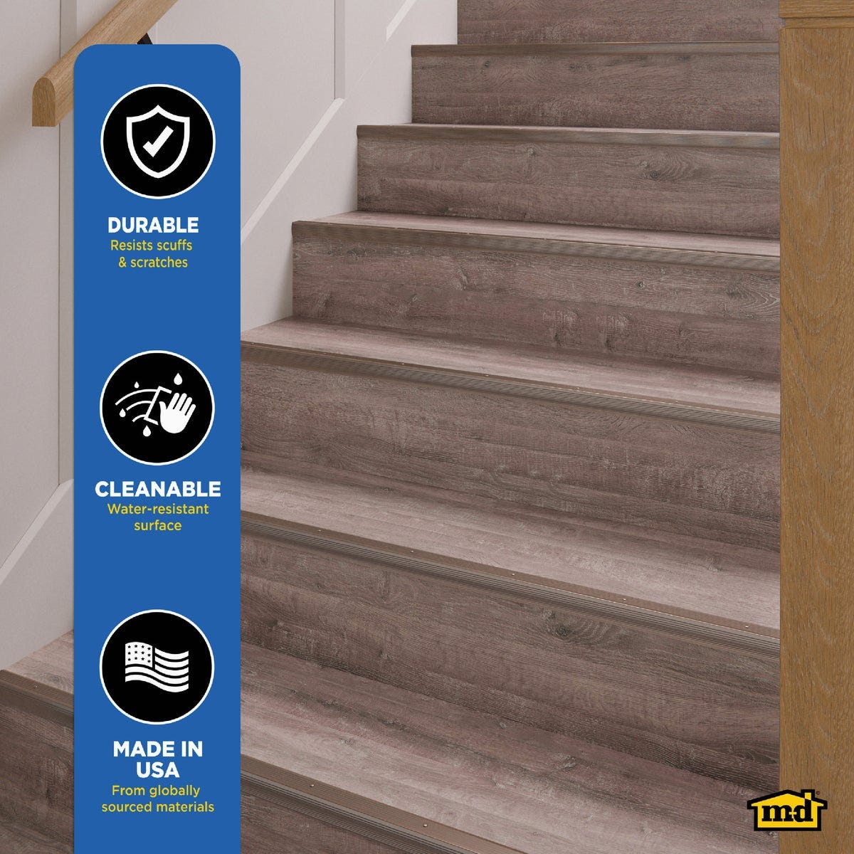 M-D Building Products 1-1/8 In. X 1-1/8 In. X 36 In. Pewter Aluminum Stair Edging with Screw Nails - photo 5 M-D Building Products 1-1/8 In. X 1-1/8 In. X 36 In. Pewter Aluminum Stair Edging with Screw Nails - photo 5