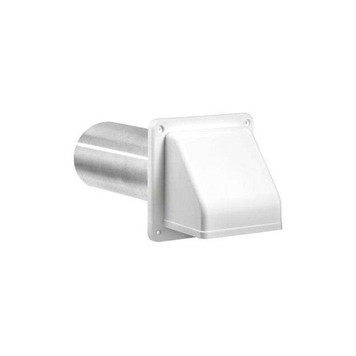 Lambro 3 In. White Plastic Exhaust Wall Hood Vent