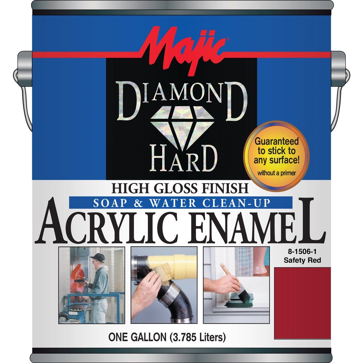 Majic Diamond Hard Acrylic Enamel, Safety Red, 1 Gal. - photo 2 Majic Diamond Hard Acrylic Enamel, Safety Red, 1 Gal. - photo 2