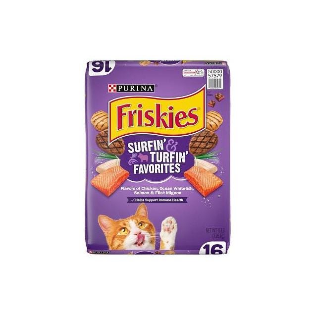 Purina Friskies 16 Lb. Feline Favorites Dry Cat Food Purina Friskies 16 Lb. Feline Favorites Dry Cat Food