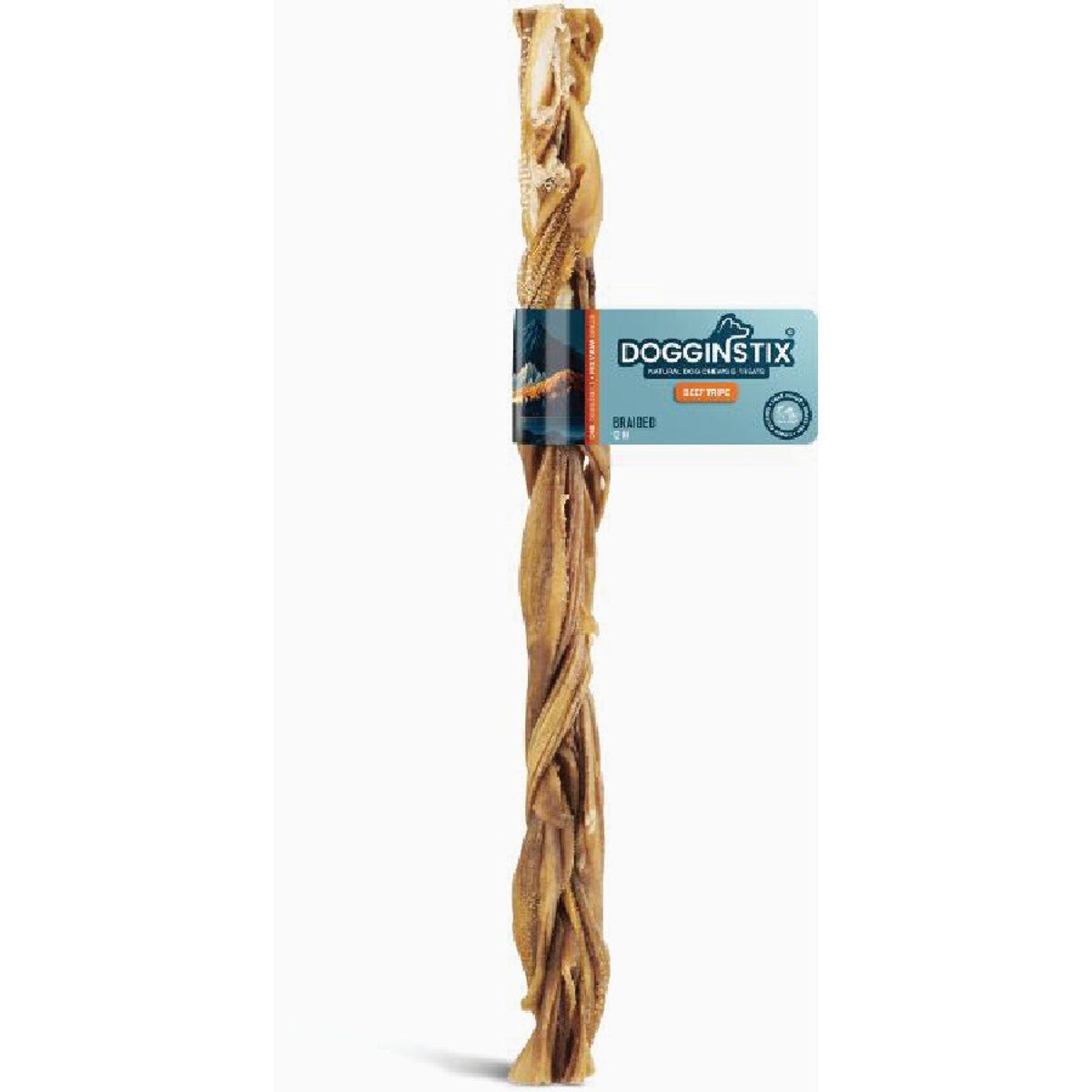 Dogginstix 12 In. Braided Beef Tripe Dog Treat