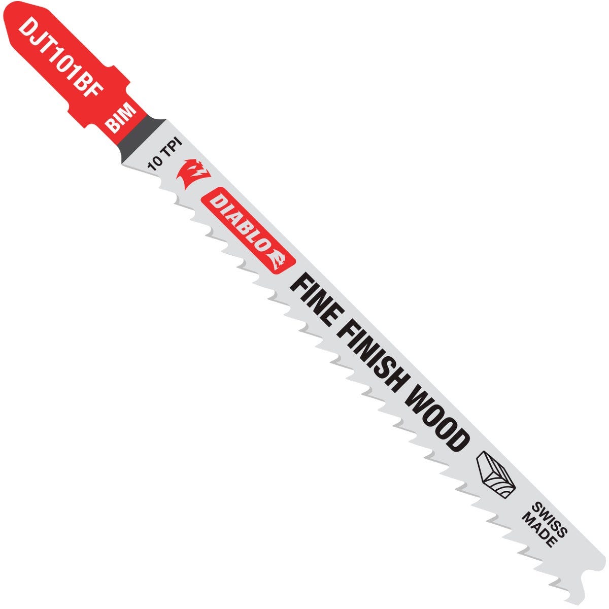 Diablo 4 In. x 10 TPI T-Shank Bi-Metal Jig Saw Blade for Fine Finish Wood (5-Pack)
