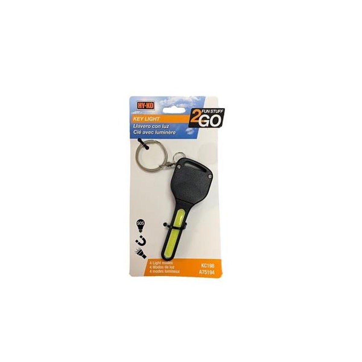 Hy-Ko Key-Shaped LED Flashlight with Split Key Ring Hy-Ko Key-Shaped LED Flashlight with Split Key Ring