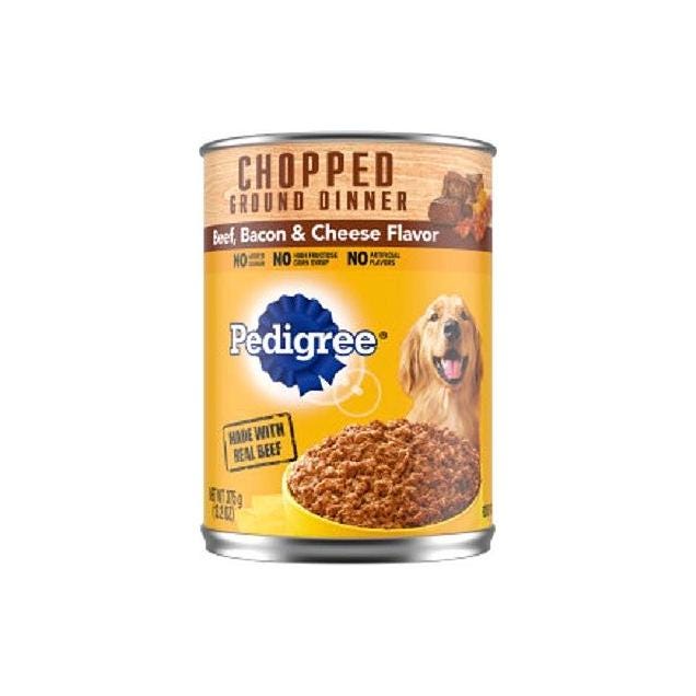 Pedigree Chunky Beef, Bacon & Cheese Wet Dog Food, 13.2 Oz. Can Pedigree Chunky Beef, Bacon & Cheese Wet Dog Food, 13.2 Oz. Can
