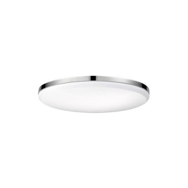 Globe Electric Ellington Collection Chrome Frosted LED Disc Flush Mount Ceiling Light