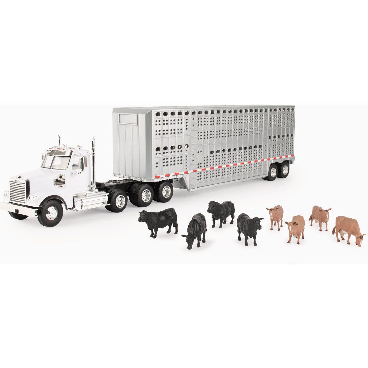 Ertl FREIGHTLINER 122SD Big Roads 1:32 Semi With Cattle Trailer Ertl FREIGHTLINER 122SD Big Roads 1:32 Semi With Cattle Trailer