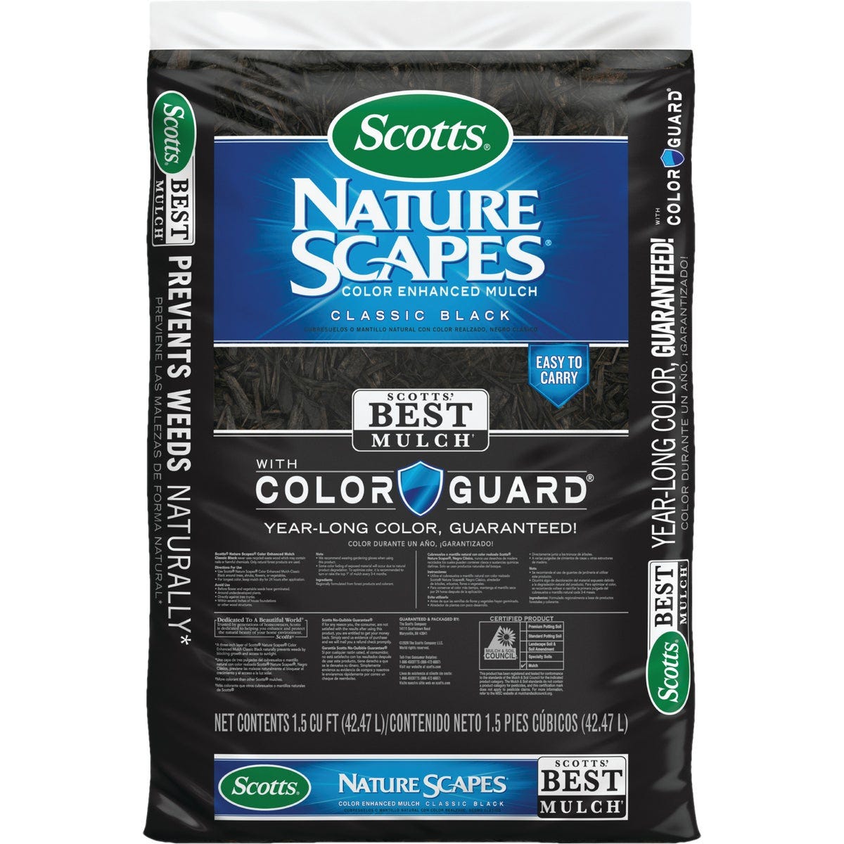 Scotts Nature Scapes 1.5 Cu. Ft. Classic Black Color Enhanced Mulch