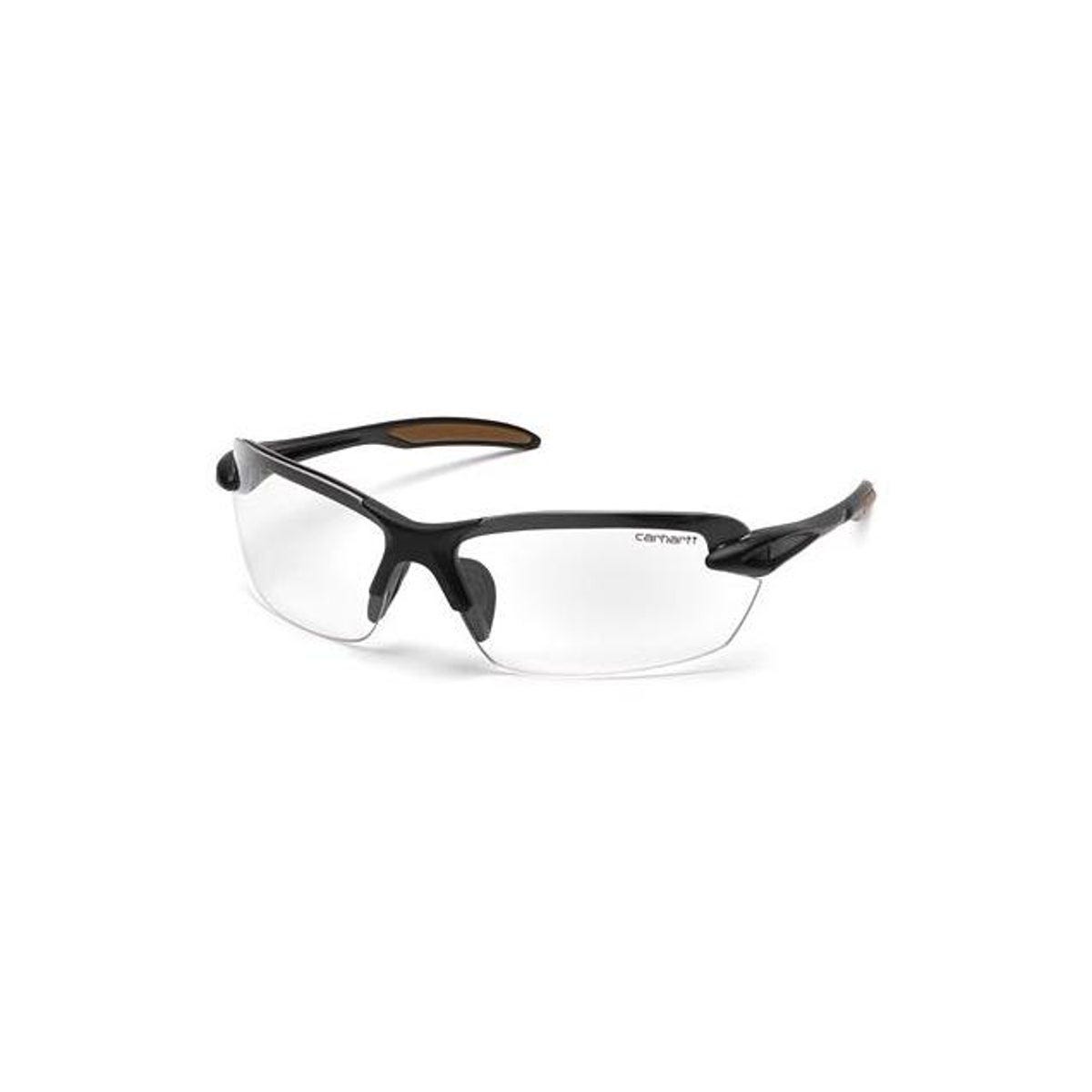 Carhartt Black Frame Spokane Safety Glasses with Clear Lenses