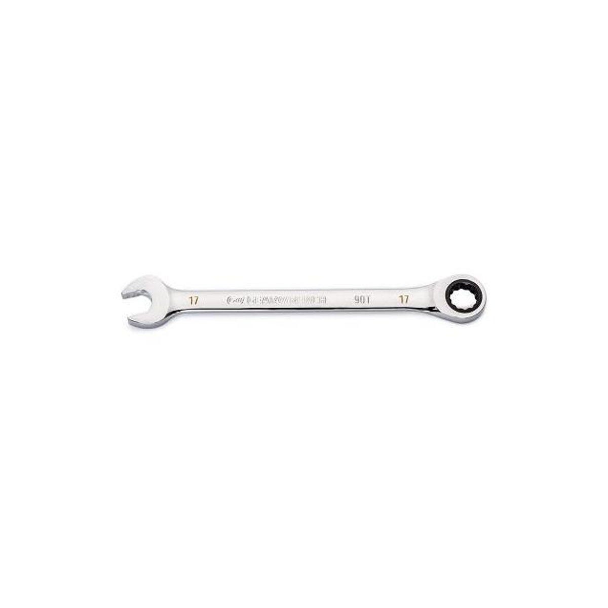 GearWrench 17 mm 12-Point 90-Tooth Ratcheting Combination Wrench