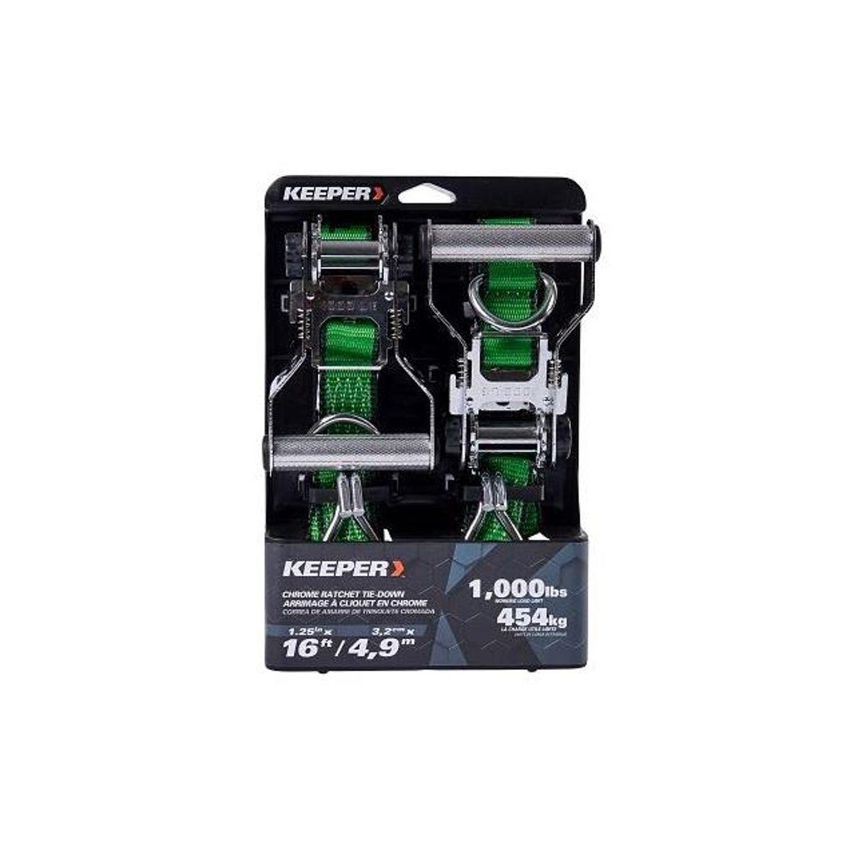 Keeper 1.25 In. x 16 Ft. Ratchet Tie Down (2-Pack) Keeper 1.25 In. x 16 Ft. Ratchet Tie Down (2-Pack)