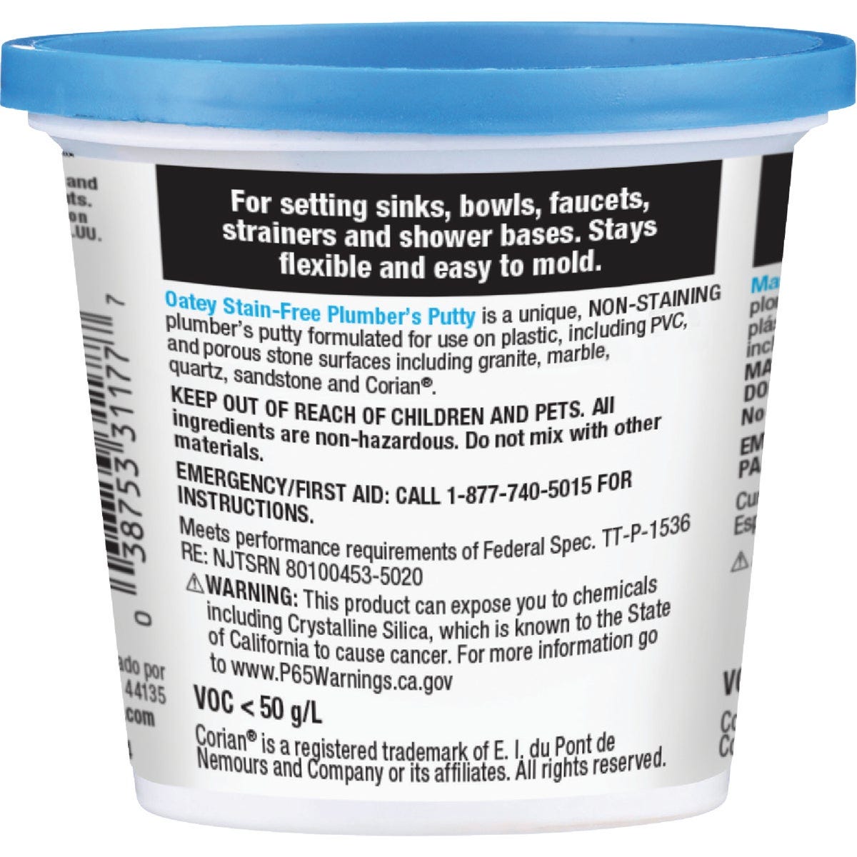 Oatey 9 Oz. Stain-Free Plumber's Putty - photo 2 Oatey 9 Oz. Stain-Free Plumber's Putty - photo 2