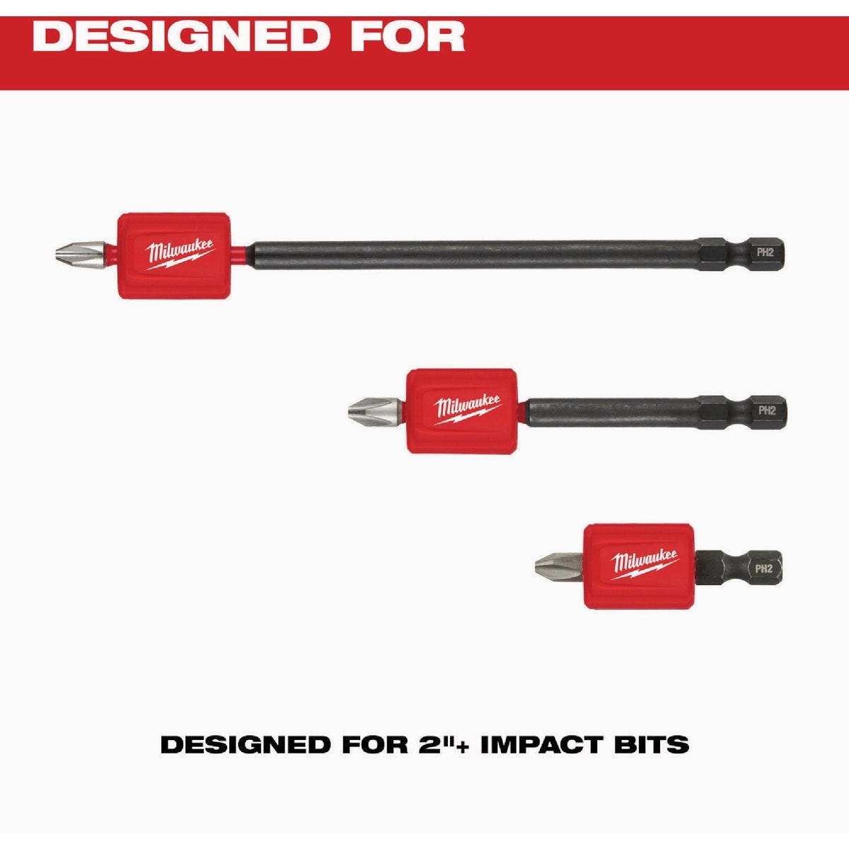 Milwaukee SHOCKWAVE Impact Duty Magnetizer Attachment with (2) PH2 Bits - photo 3