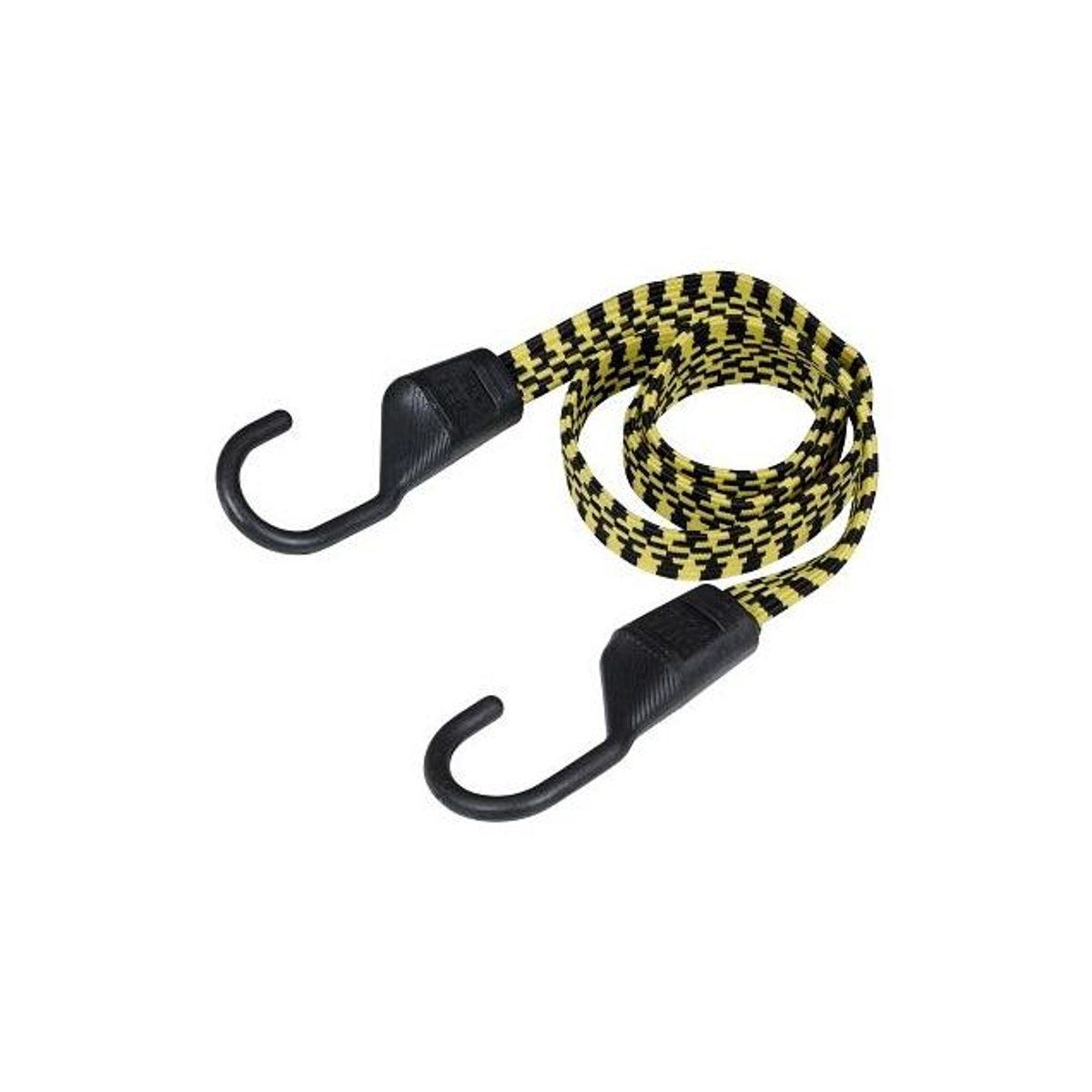 Keeper 48 In. Ultra Black/Yellow Flat Bungee Cord