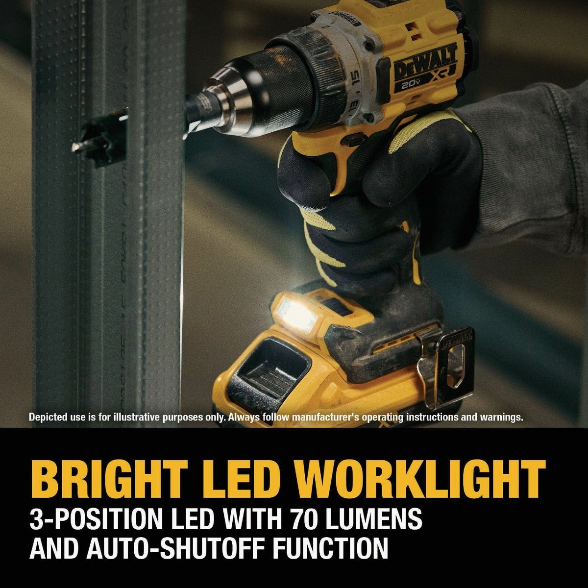 Dewalt 20V MAX* XR 1/2 In. Brushless Cordless Drill/Driver Kit with (2) POWERPACK Batteries & Charger - photo 5